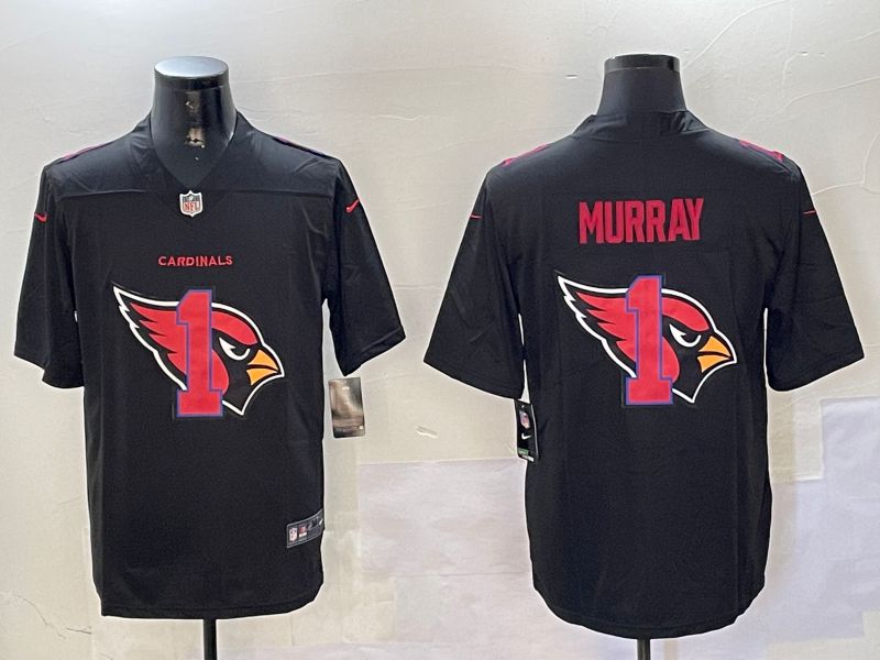 Men Arizona Cardinals #1 Murray Black Fashion 2024 Nike Limited NFL Jersey style 1